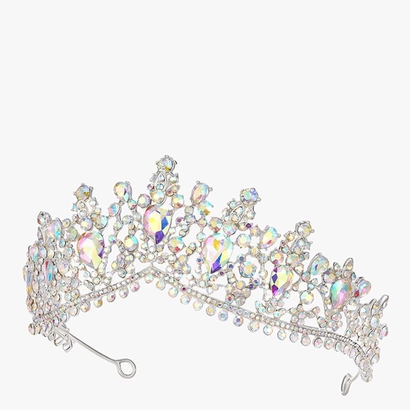 Wedding Bling Crystal Queen Crown and Tiaras Princess Crown for Women Girls Gift - Picture 3 of 3